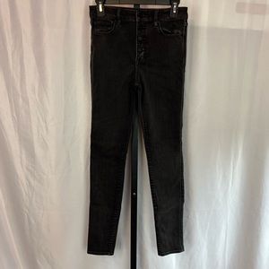 Abercrombie & Fitch Super Skinny High Rise Black Jeans, size 4